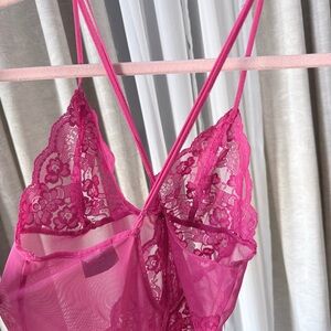 Frederick's of Hollywood Vibrant Pink Mesh